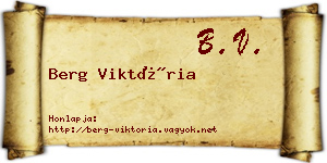 Berg Viktória névjegykártya